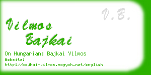 vilmos bajkai business card